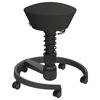 BÜROHOCKER Leder Schwarz  - Schwarz, Basics, Leder/Kunststoff (55/45,66/55cm) - Aeris