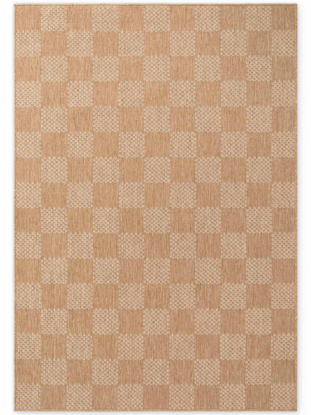 FLACHWEBETEPPICH 120/170 cm Haringey Weiß, Sandfarben rechteckig  - Sandfarben/Weiß, Basics, Kunststoff (120/170cm)