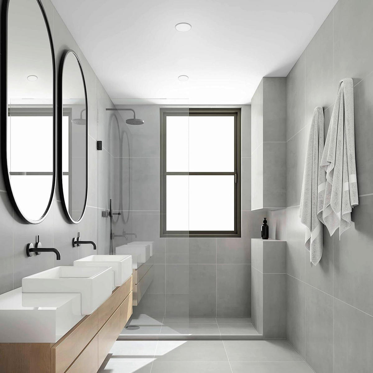 LED-EINBAUSPOT SET 7,5/7,5/3,5 cm   - Weiß, Design, Kunststoff/Metall (7,5/7,5/3,5cm) - Globo