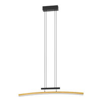 LED-HÄNGELEUCHTE 90/6/150 cm  - Ahornfarben/Schwarz, Design, Kunststoff/Metall (90/6/150cm)