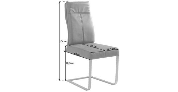 SCHWINGSTUHL in Metall, Textil Dunkelgrau, Edelstahlfarben - Edelstahlfarben/Dunkelgrau, Design, Textil/Metall (44,5/104/63cm) - Hom`in