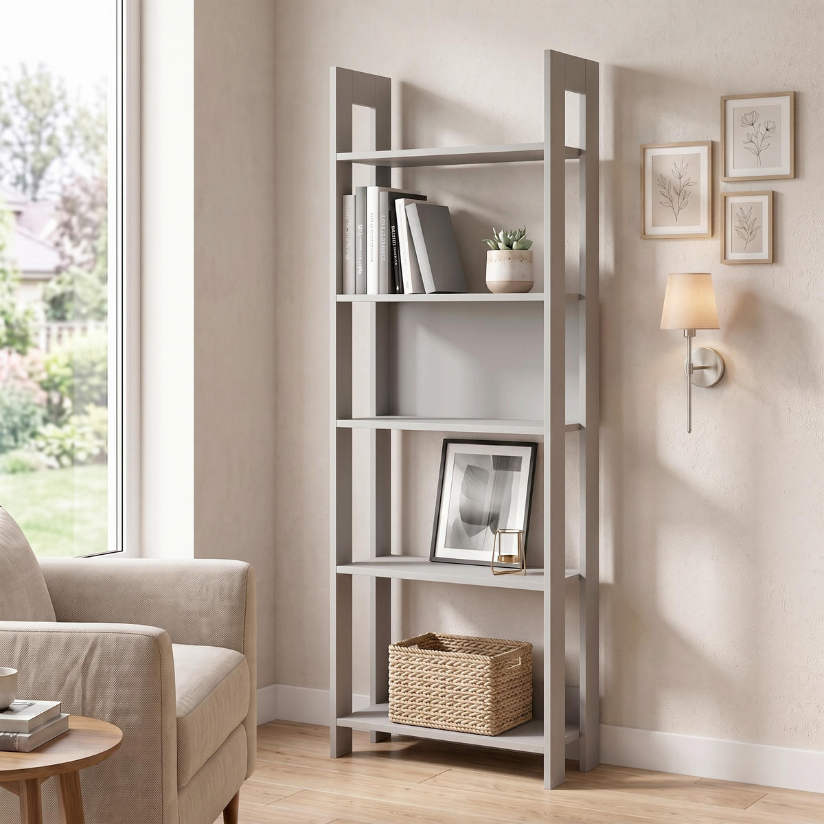 REGAL Grau  - Grau, Design, Holzwerkstoff (64/180/30cm) - Livetastic