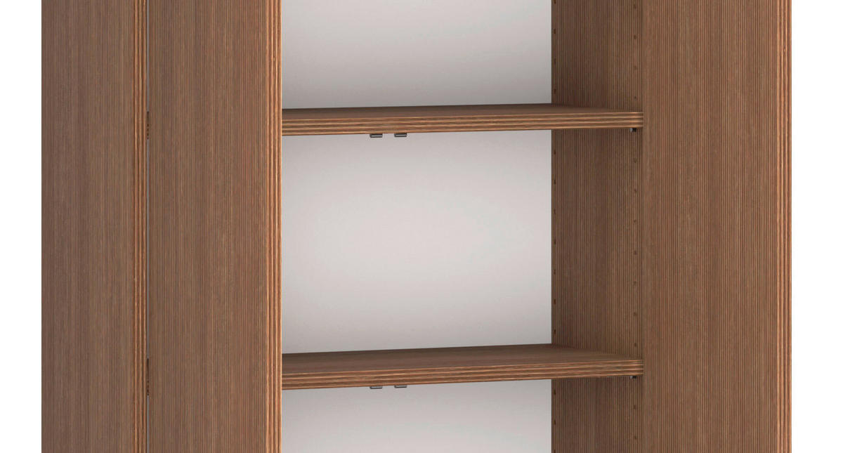 MIDISCHRANK 60/130/27 cm  - Dunkelbraun/Schwarz, Natur, Holzwerkstoff/Kunststoff (60/130/27cm) - Held