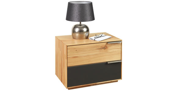 NACHTKÄSTCHEN in massiv Wildkernbuche Buchefarben, Dunkelbraun - Dunkelbraun/Buchefarben, Natur, Glas/Holz (60/45/40cm) - Valnatura