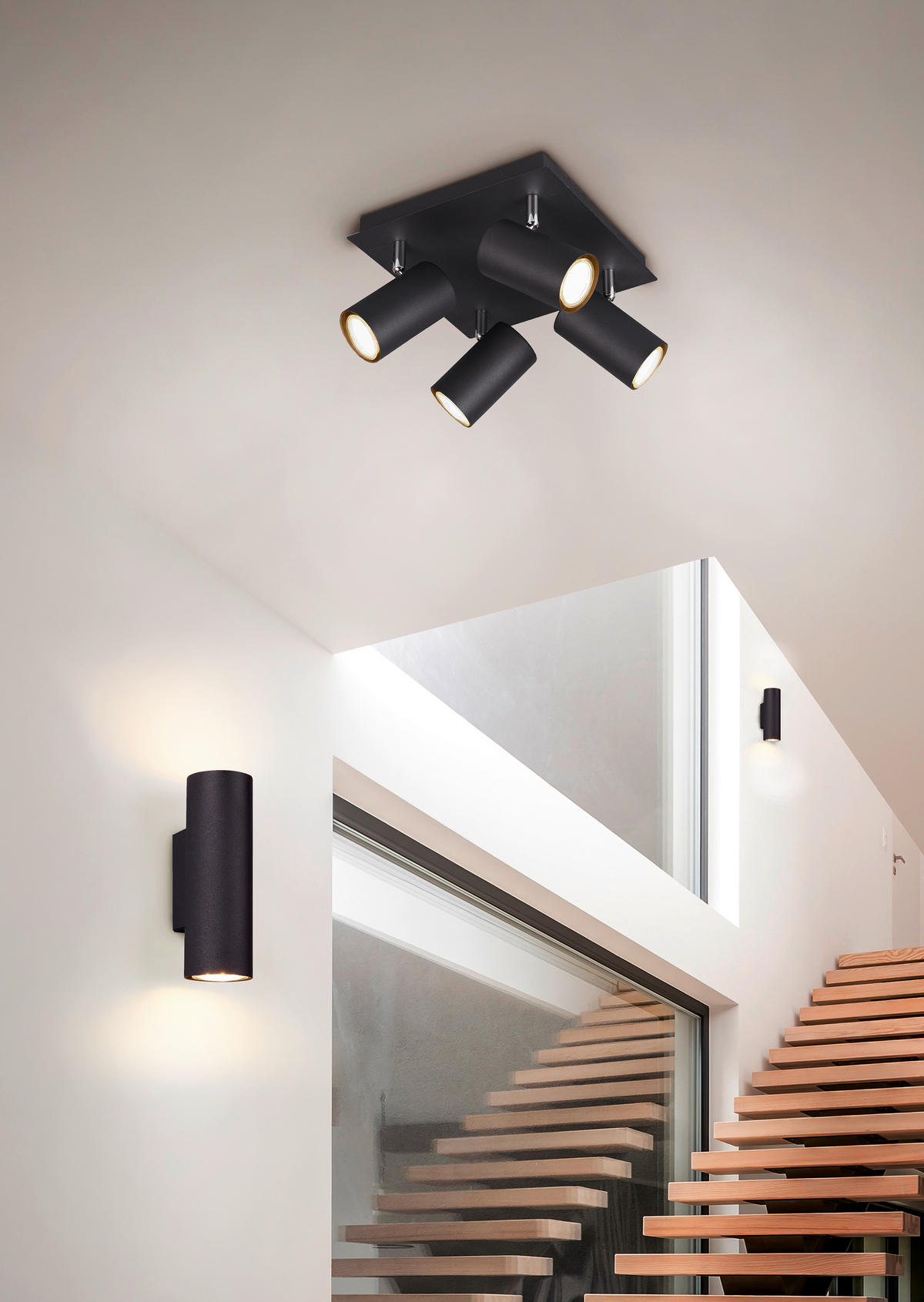 WANDLEUCHTE Marley   - Schwarz, Basics, Metall (18/6/8cm) - Trio Leuchten