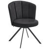 STUHL  in Stahl Metall, Textil  - Anthrazit/Schwarz, Design, Textil/Metall (62/83/64cm) - Venjakob