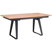 ESSTISCH 160/90/75 cm Echtholz  Holz, Metall in verschiedenen Größen erhältlich, in verschiedenen Holzarten erhältlich rechteckig Anthrazit, Wildeiche  - Wildeiche/Anthrazit, Design, Holz/Metall (160/90/75cm) - Venjakob