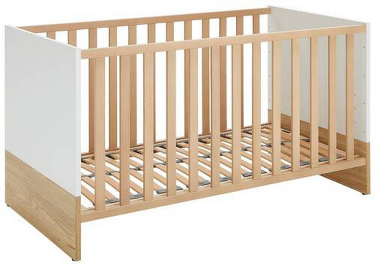 GITTERBETT Lennox Fresh 70/140 cm  - Eichefarben/Weiß, Basics, Holzwerkstoff (70/140cm) - Paidi