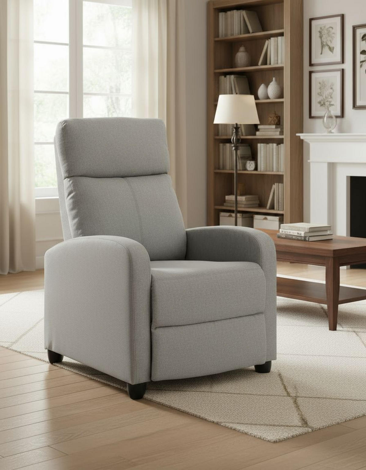 Fotoliu Pentru Televizor in textil culoare natur  - culoare natur/negru, Konventionell, plastic/textil (67/100/69cm) - P & B