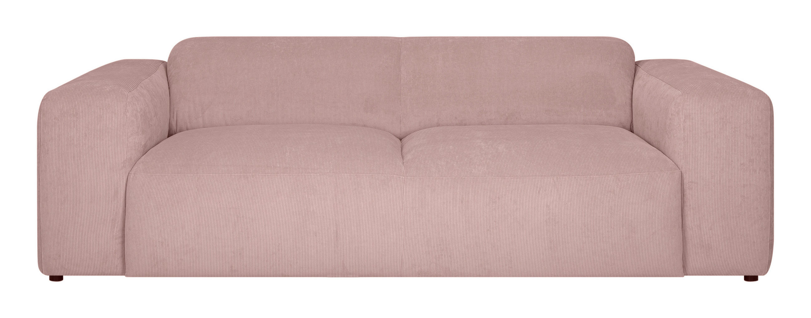 3-SITZER-SOFA HANNAH Cord Rosa  - Schwarz/Rosa, Design, Kunststoff/Textil (247/75/104cm) - MID.YOU