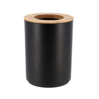 KOZMETIČNI KOŠ - črna, Basics, umetna masa/les (5cm) - Homeware