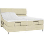 BOXSPRINGBETT 180/200 cm  in Beige  - Chromfarben/Beige, KONVENTIONELL, Kunststoff/Textil (180/200cm) - Voleo