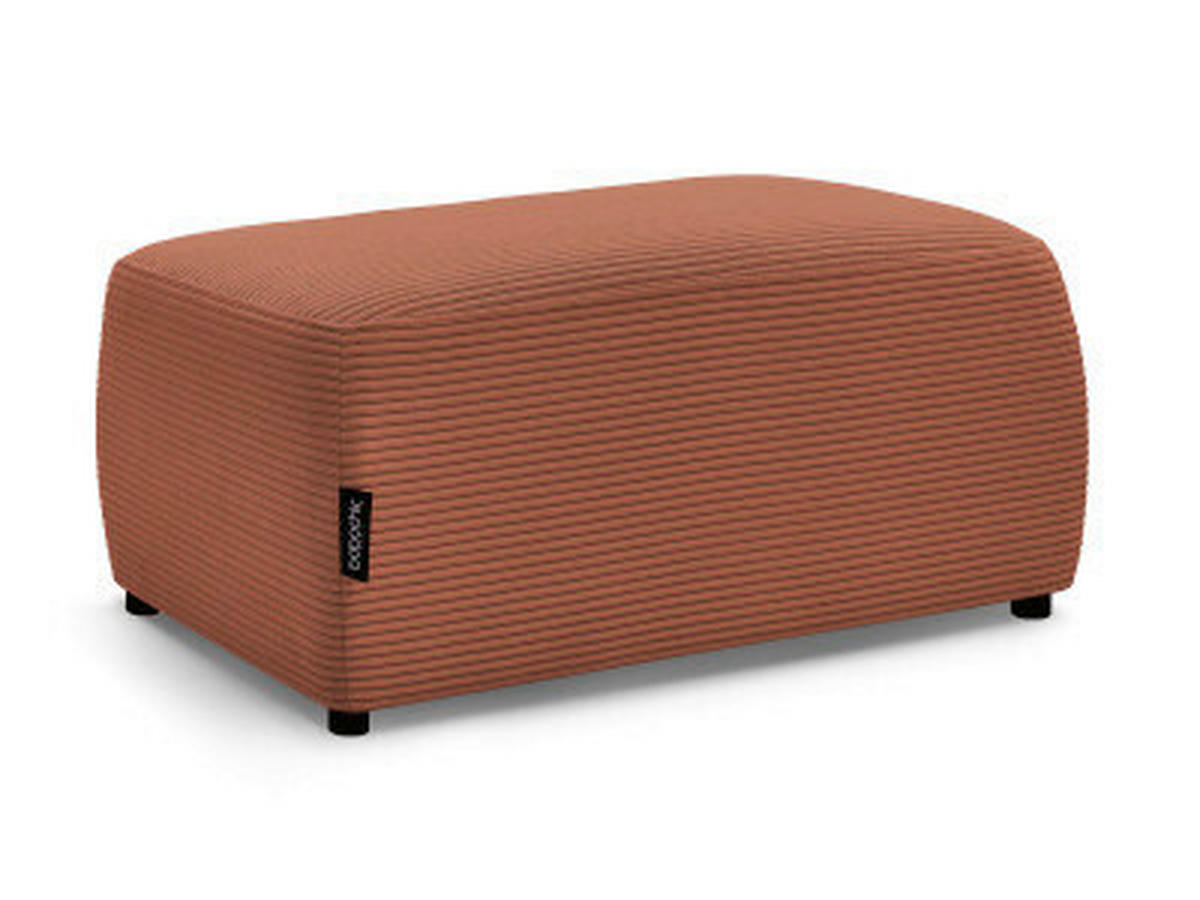 HOCKER ATILLA Cord Orange  - Schwarz/Orange, MODERN, Kunststoff/Textil (92/44/48cm)