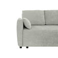 SCHLAFSOFA Chenille Silberfarben  - Silberfarben/Schwarz, KONVENTIONELL, Kunststoff/Textil (161/90/108cm) - Carryhome