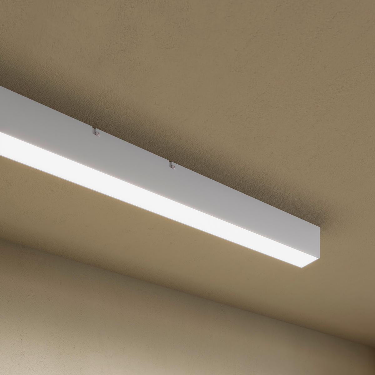 LED-DECKENLEUCHTE Rijeka 100/7,7/6 cm   - Weiß, Design, Kunststoff/Metall (100/7,7/6cm) - Novel