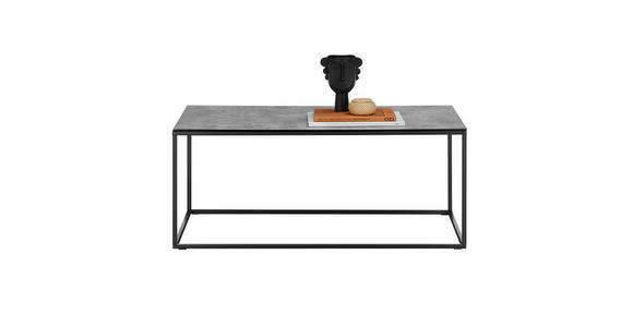 COUCHTISCH rechteckig Grau, Schwarz 110/60/45 cm  - Schwarz/Grau, Design, Glas/Metall (110/60/45cm) - Xora