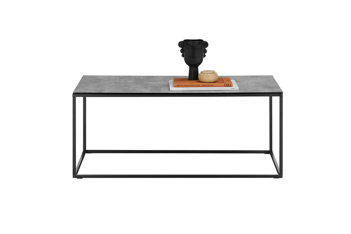 COUCHTISCH Sicherheitsglas 110/60/45 cm rechteckig Grau, Schwarz  - Schwarz/Grau, Design, Glas/Metall (110/60/45cm) - Xora