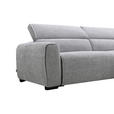 ECKSOFA in Mikrofaser Hellgrau  256/172 cm  - Hellgrau/Schwarz, Design, Textil/Metall (256/172cm) - Carryhome
