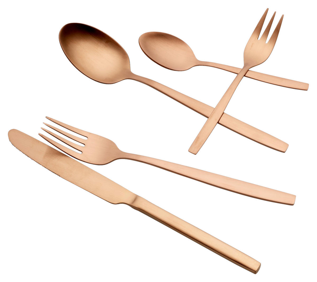 SADA PŘÍBORŮ nerezová ocel, 30dílné - bronzová, Design, kov - Echtwerk