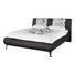 POLSTERBETT 180 cm x 200 cm in Textil Schwarz - Chromfarben/Schwarz, Design, Textil/Metall (180/200cm) - Carryhome