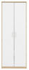MEHRZWECKSCHRANK 72/194/36 cm  - Silberfarben/Eiche Wotan, Basics, Holzwerkstoff/Kunststoff (72/194/36cm) - Xora