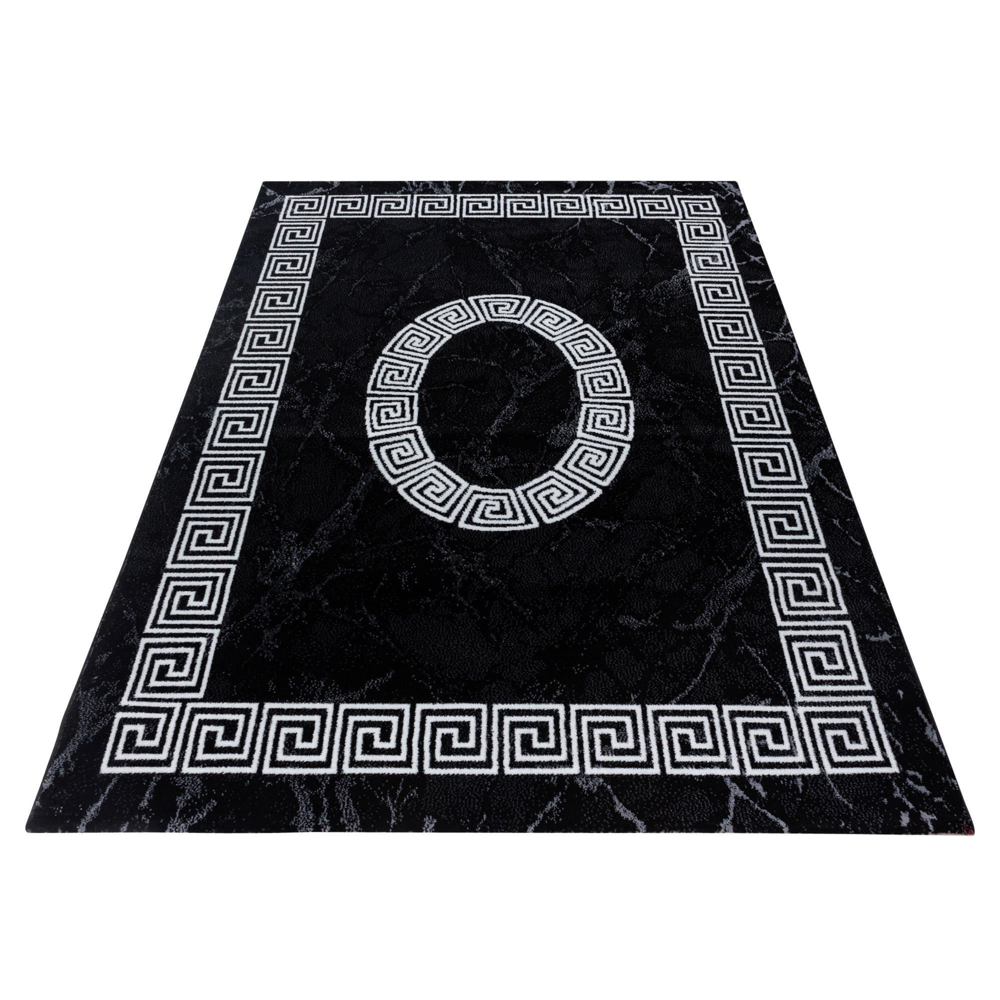 WEBTEPPICH 160/230 cm Plus Black Schwarz, Weiß  - Schwarz/Weiß, Design, Textil (160/230cm) - Novel