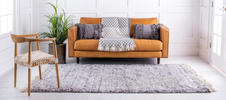 TEPPICH TOP SHAG 120/185 cm  - Weiß/Grau, KONVENTIONELL, Textil (120/185cm) - MID.YOU