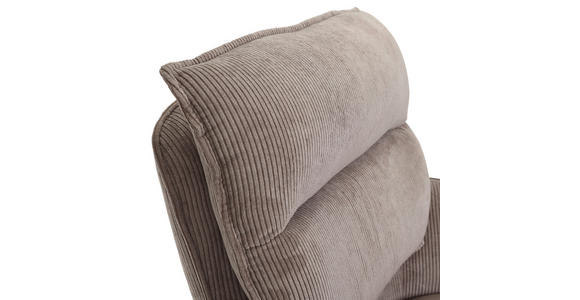 BARHOCKER Cord Braun Stoffauswahl, Sitzfläche 360° drehbar  - Schwarz/Braun, Design, Textil/Metall (54/98-120/58cm) - Novel