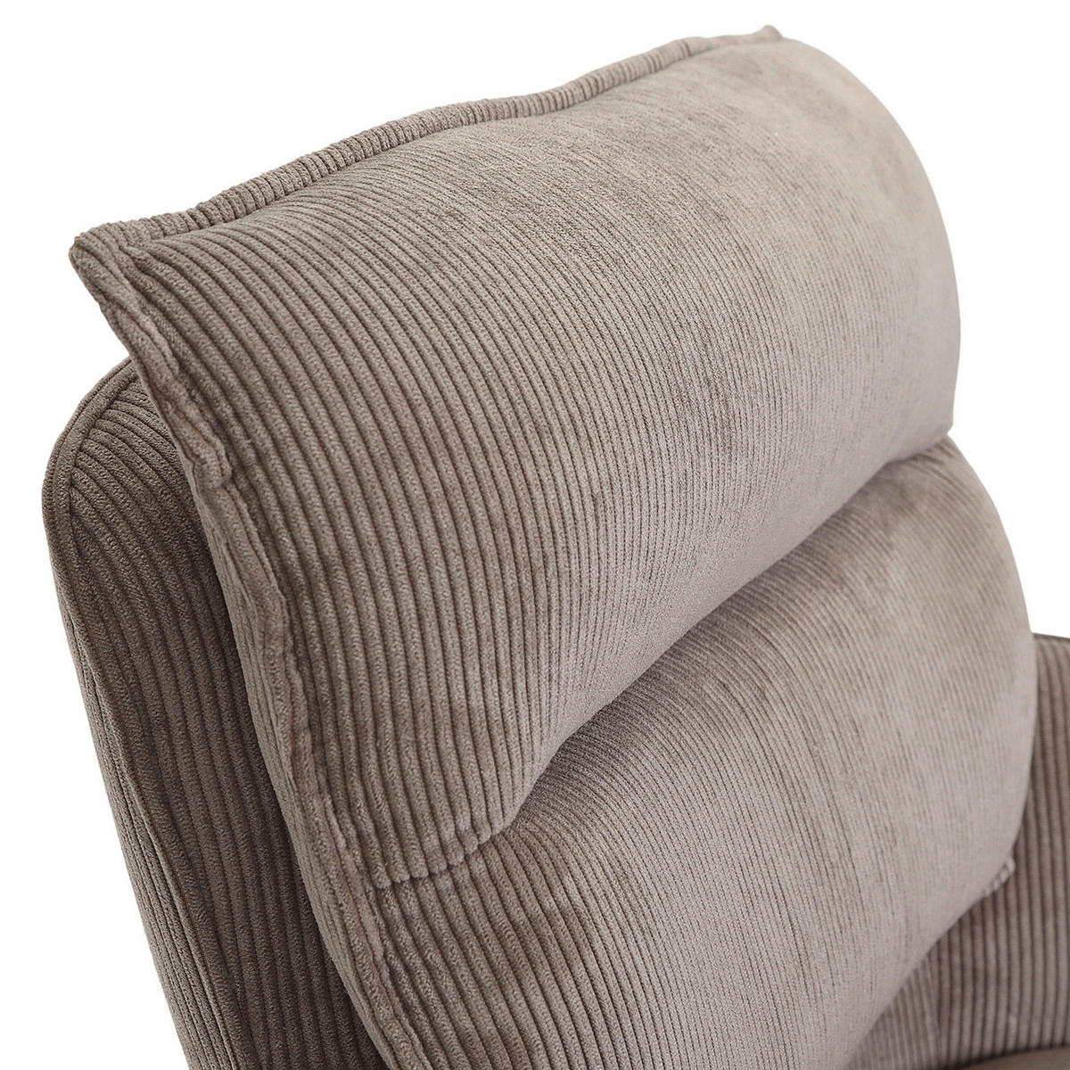 BARHOCKER Cord Braun Stoffauswahl, Sitzfläche 360° drehbar  - Schwarz/Braun, Design, Textil/Metall (54/98-120/58cm) - Novel