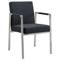 GARTENSTUHL Anthrazit, Edelstahlfarben  - Edelstahlfarben/Anthrazit, Design, Textil/Metall (63,5/87/55cm)