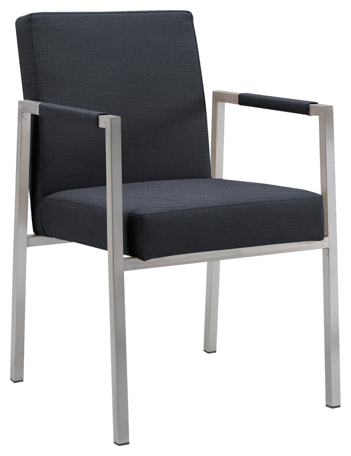 GARTENSTUHL Anthrazit, Edelstahlfarben  - Edelstahlfarben/Anthrazit, Design, Textil/Metall (63,5/87/55cm)