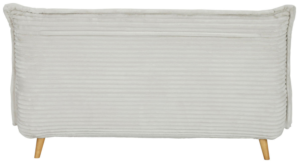 SCHLAFSOFA Cord Weiß  - Walnussfarben/Weiß, MODERN, Holz/Textil (92/216/87/26/150cm) - Livetastic