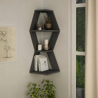 WANDBOARD30/86/30 cm Anthrazit  - Anthrazit, Design, Holzwerkstoff (30/86/30cm) - Livetastic