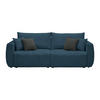 SCHLAFSOFA in Chenille, Jacquard Dunkelblau  - Schwarz/Dunkelblau, Kunststoff/Textil (245/74-90/104cm) - MID.YOU