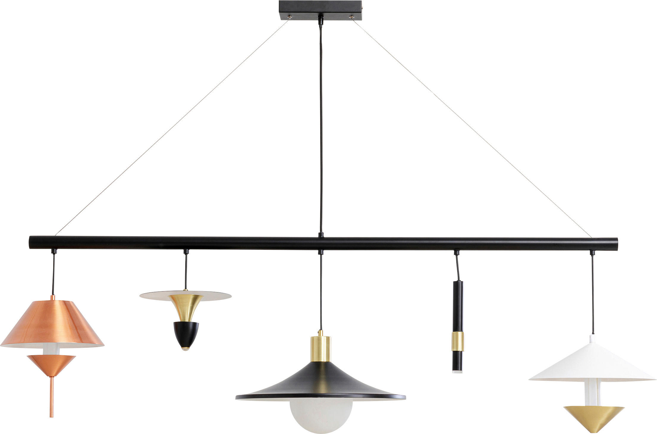 HÄNGELEUCHTE Capelli 154,5/150/35 cm   - MODERN, Metall (154,5/150/35cm) - Kare-Design