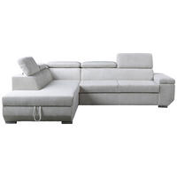 ECKSOFA LARS I Creme Cord  - Chromfarben/Creme, Design, Kunststoff/Textil (215/264cm) - Livetastic