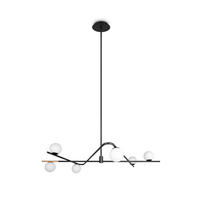 HÄNGELEUCHTE Flaming 120/73,5/195 cm   - Goldfarben/Schwarz, LIFESTYLE, Glas/Metall (120/73,5/195cm) - Trio Leuchten