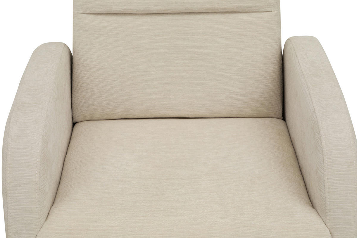 RELAXSESSEL Webstoff, Struktur    - Beige/Schwarz, MODERN, Textil/Metall (67/108/72/88/160cm) - MID.YOU