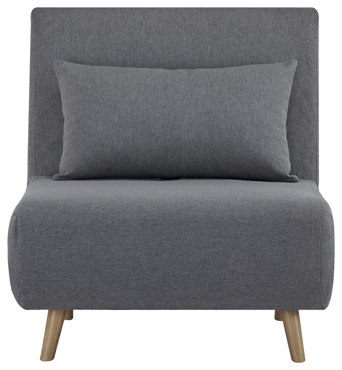 SCHLAFSESSEL Mikrofaser Dunkelgrau    - Dunkelgrau/Naturfarben, MODERN, Holz/Textil (77/81/90cm) - MID.YOU