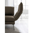 RÉCAMIERE in Echtleder Olivgrün  - Chromfarben/Olivgrün, Design, Leder/Metall (209/85-109/95-16cm) - Dieter Knoll