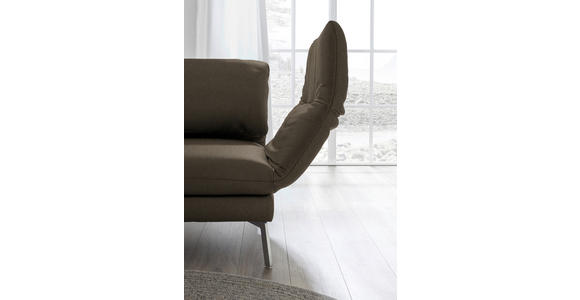 RÉCAMIERE in Echtleder Olivgrün - Chromfarben/Olivgrün, Design, Leder/Metall (209/85-109/95-16cm) - Dieter Knoll