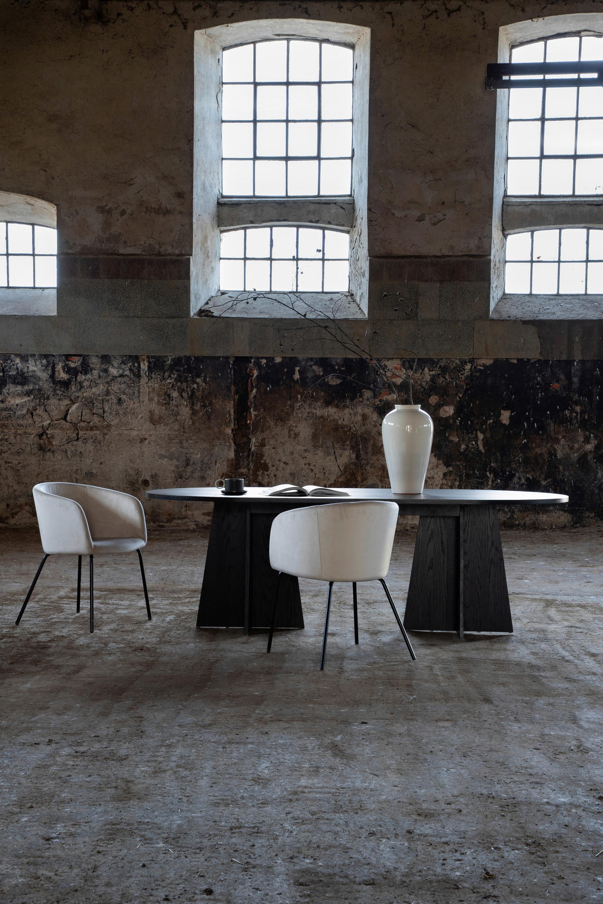 ESSTISCH furniert oval Schwarz  - Schwarz, Design, Holz (230/115/75cm) - Livetastic