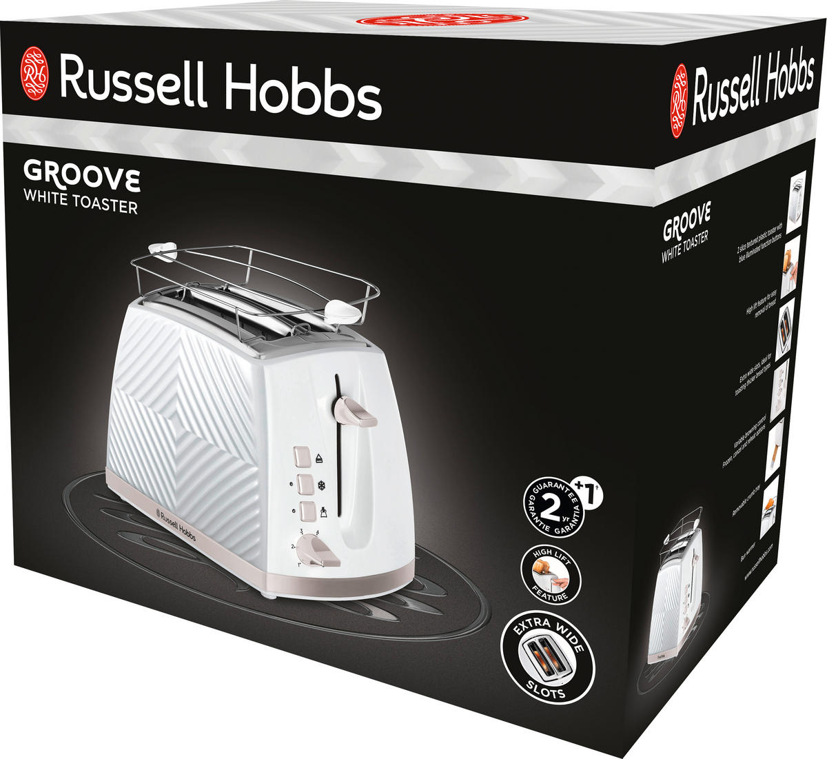TOASTER  - Weiß, Basics, Kunststoff/Metall (18,2/22,1/37,0cm) - Russel Hobbs