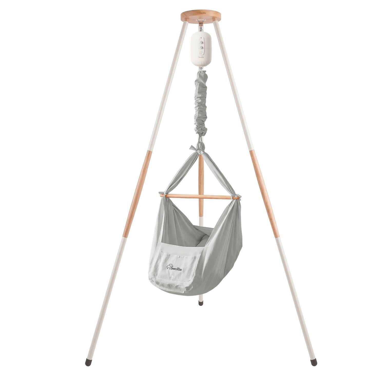 FEDERWIEGE  120/120/194 cm  - Grau, Basics, Textil (120/120/194cm)