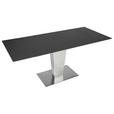ESSTISCH Anthrazit, Edelstahlfarben rechteckig  ausziehbar  - Edelstahlfarben/Anthrazit, Design, Keramik/Metall (120-179/80/76cm) - Novel