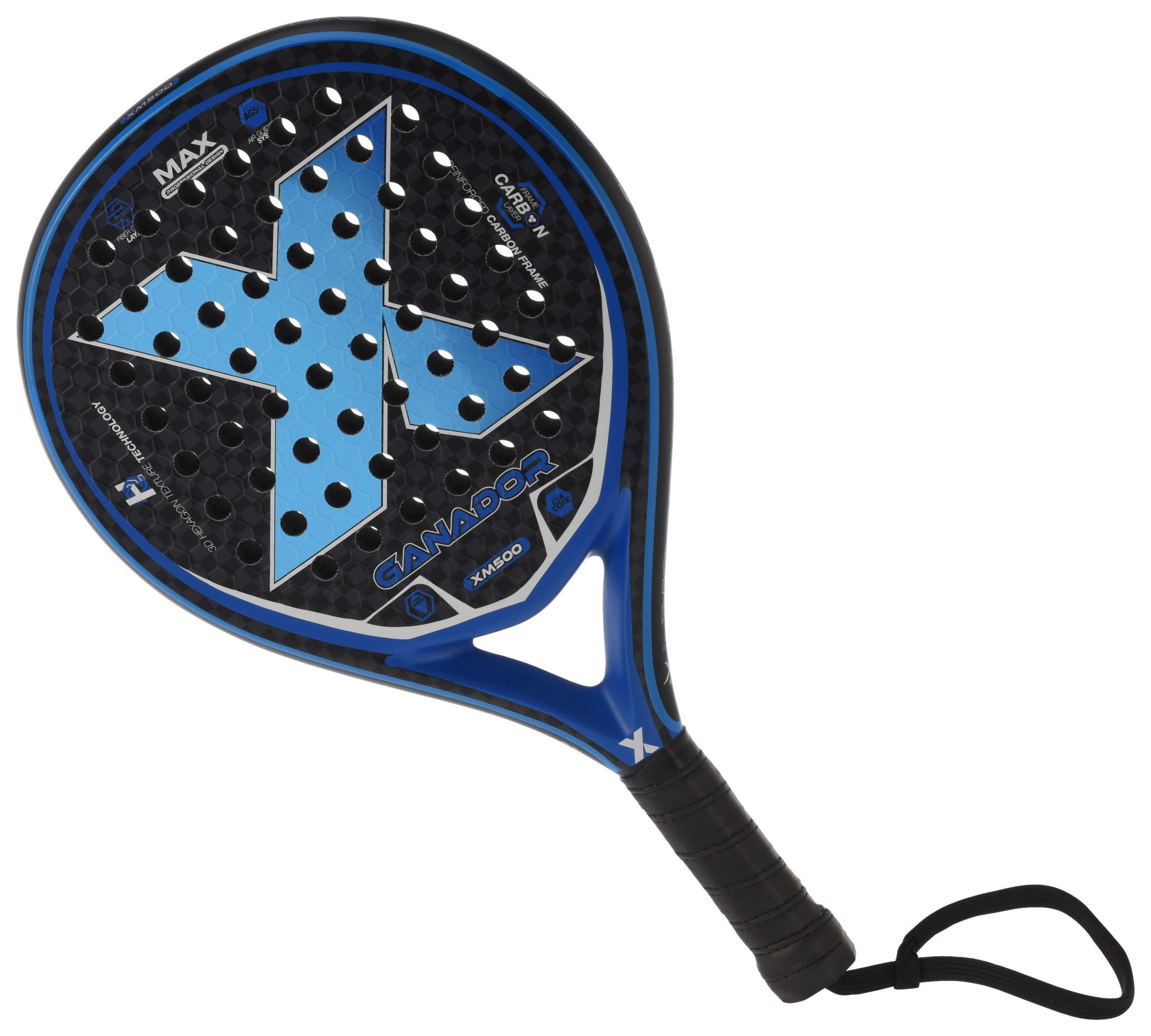 PADEL SCHLÄGER BLAU - Blau/Schwarz, KONVENTIONELL, Kunststoff (46/26/4cm)