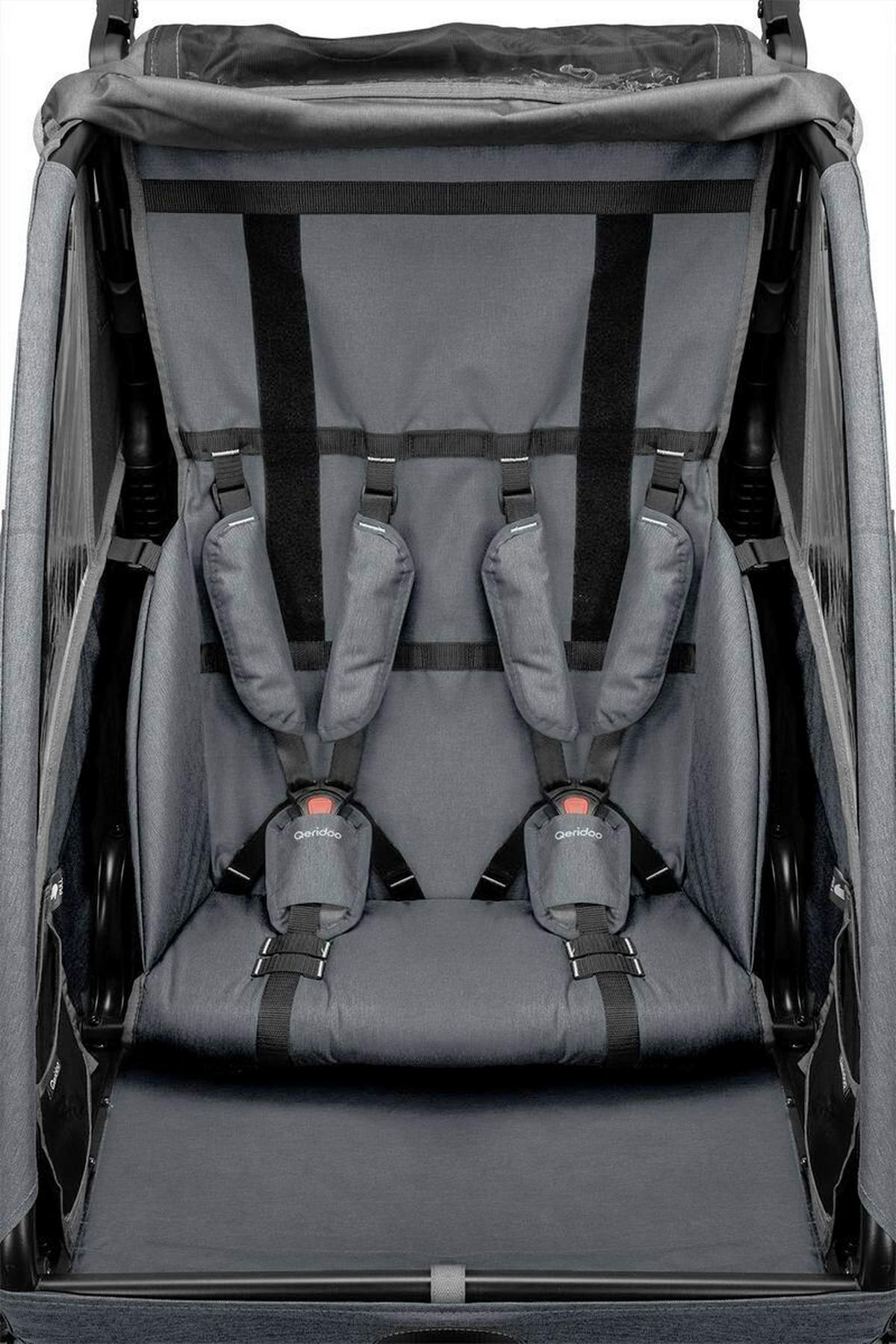 FAHRRADANHÄNGER   Qupa 2  - Grau, Basics, Kunststoff/Metall (112/81/106cm)