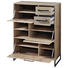SCHUHSCHRANK 79/105/38 cm - Anthrazit/Naturfarben, Trend, Holzwerkstoff/Metall (79/105/38cm) - Voleo SCHUHSCHRANK 79/105/38 cm - Anthrazit/Naturfarben, Trend, Holzwerkstoff/Metall (79/105/38cm) - Voleo
