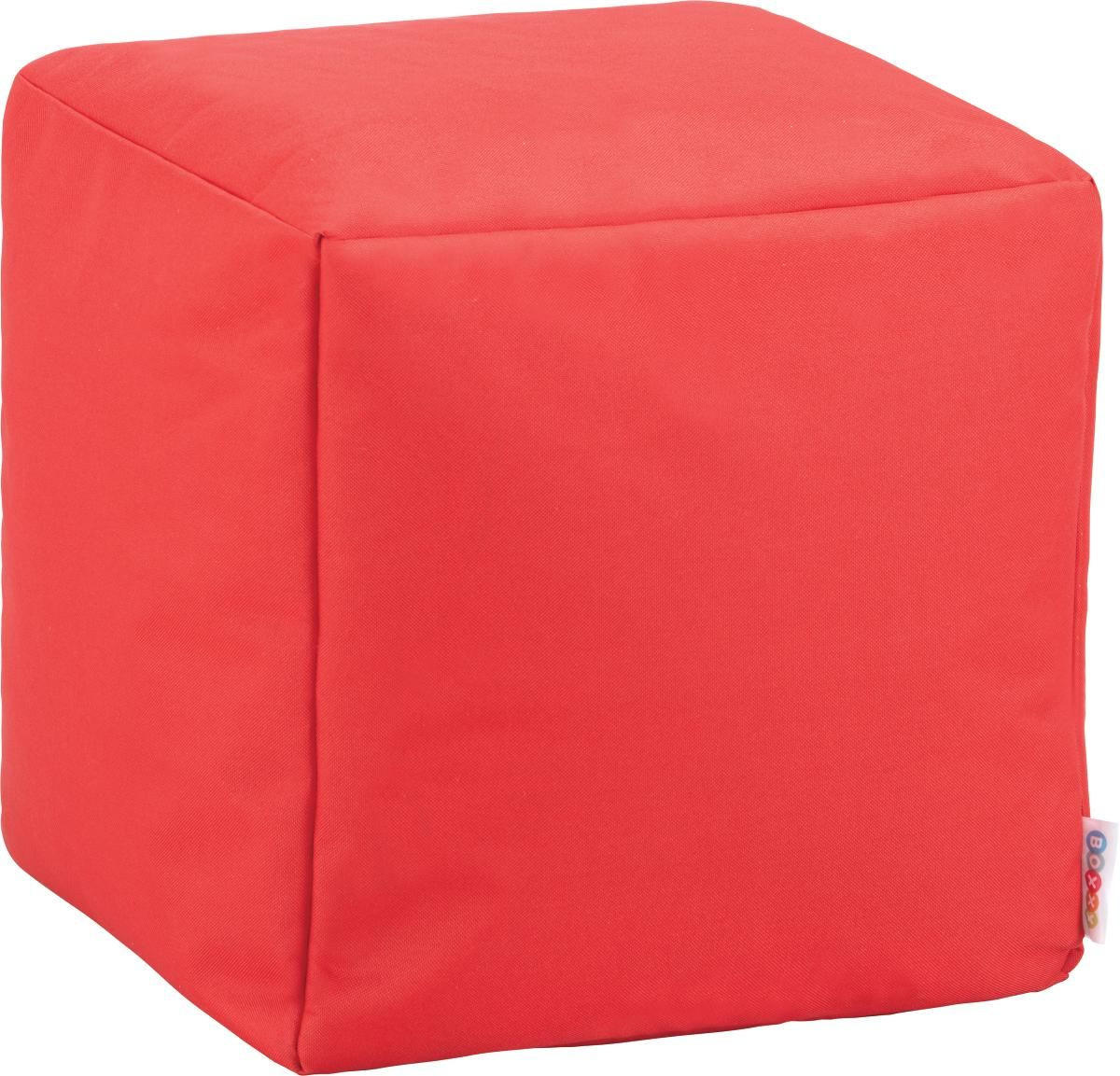 TABURETKA V TVARE KOCKY, 40/40/40 cm - červená, Design, textil (40/40/40cm) - Boxxx
