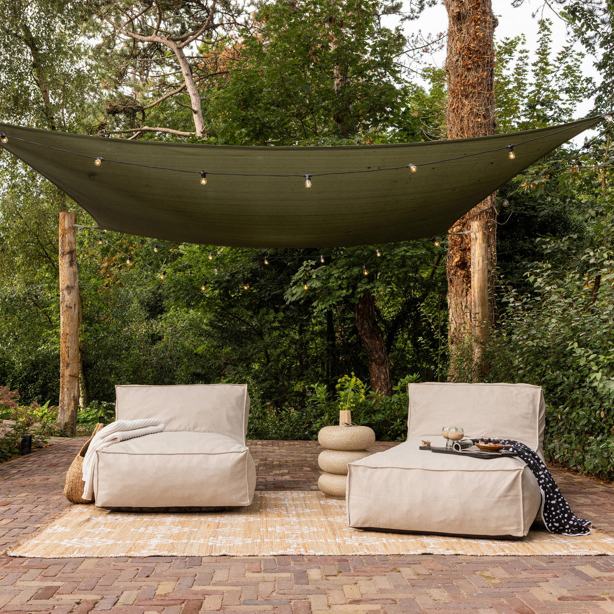 GARTENSESSEL Sandfarben  - Sandfarben, MODERN, Textil (95/80/95cm) - Livetastic
